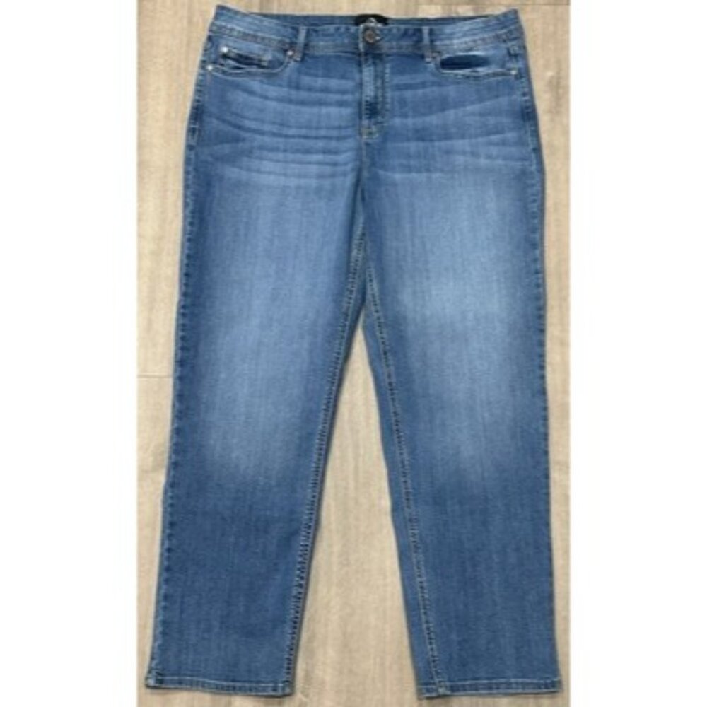 Jordache Vintage Heather High Rise Straight Leg Jeans Women Size 14